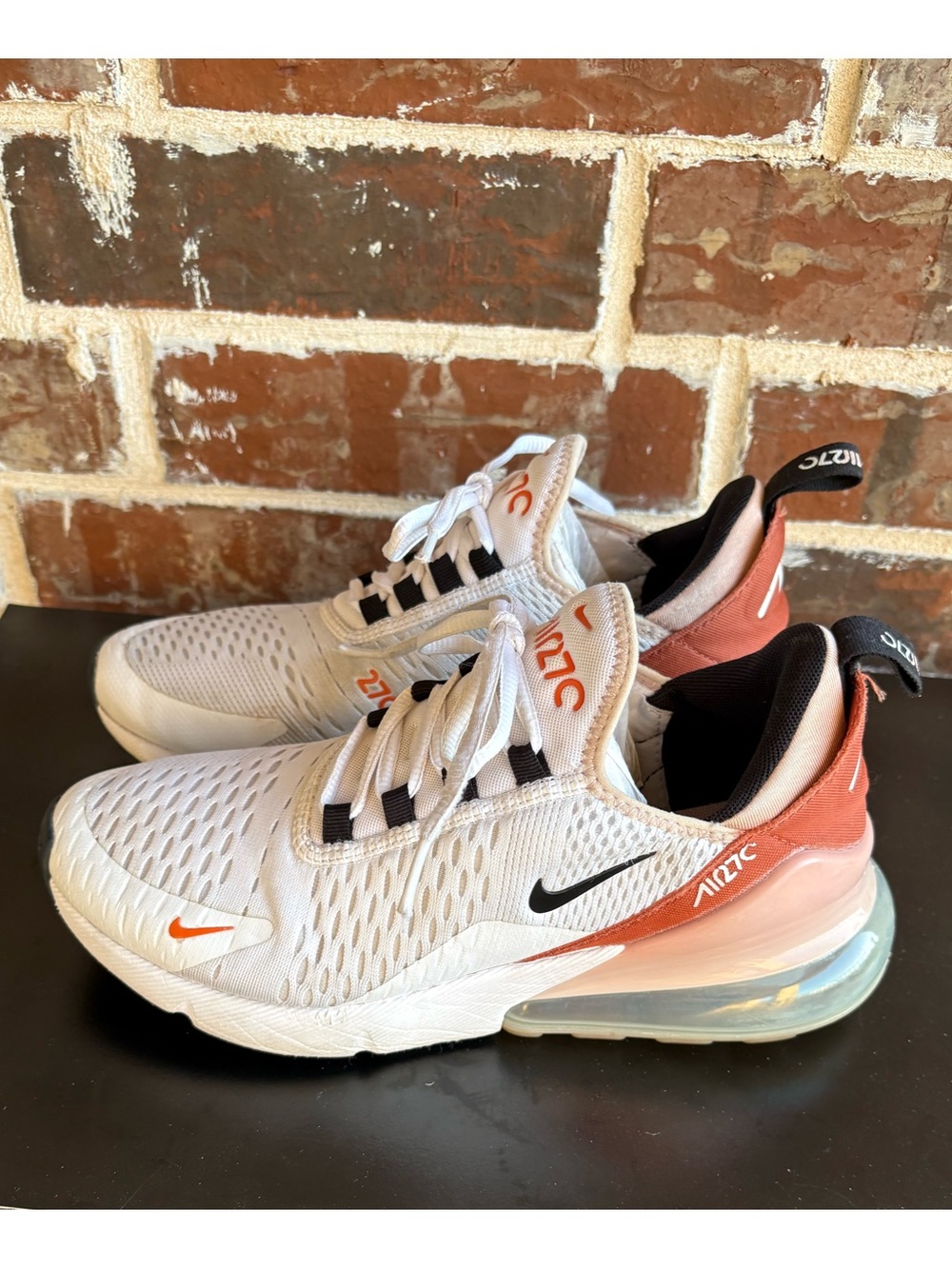 Nike Air Max 270 White Burnt Sunrise Women’s Sneakers Size 8 - Picture 4 of 15